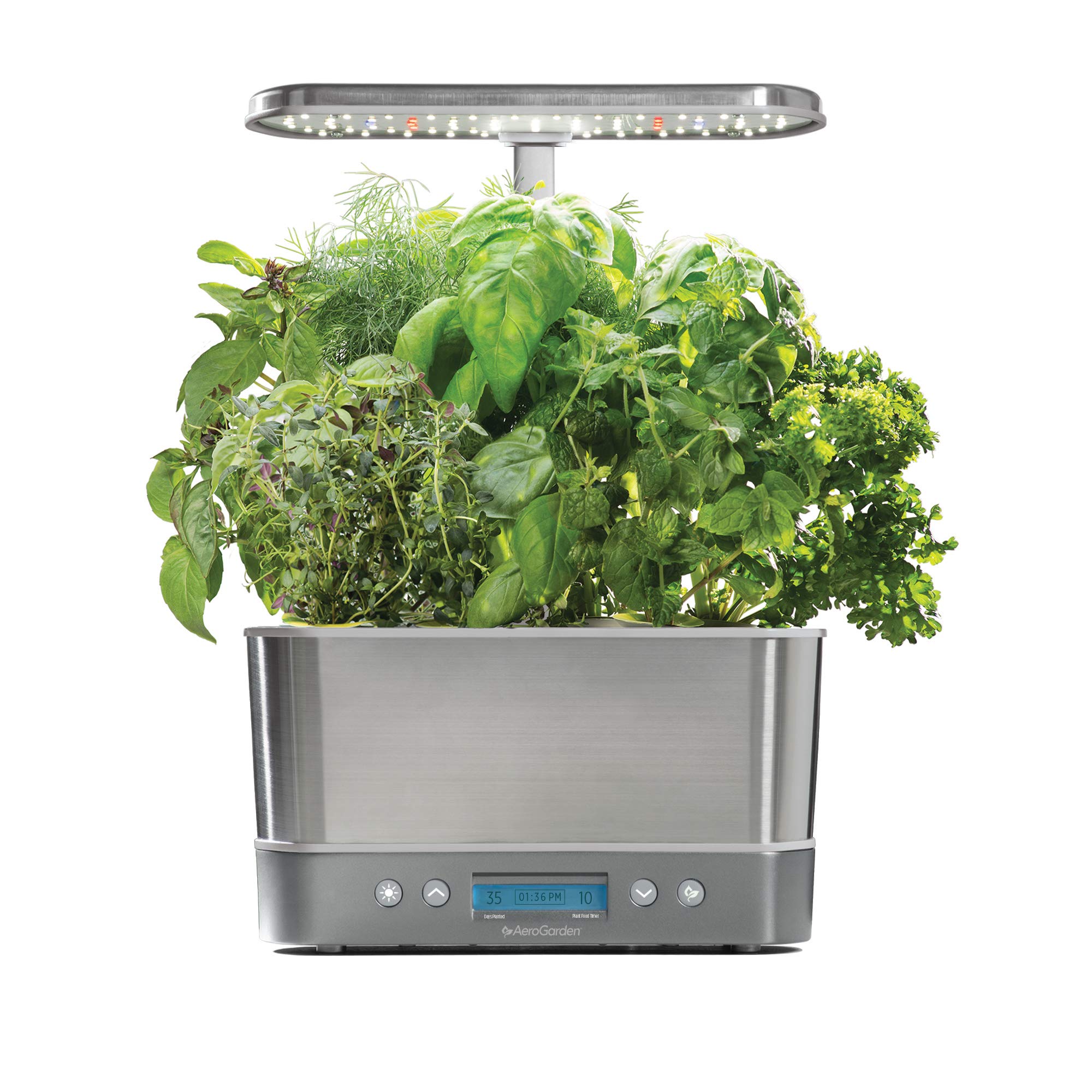 AeroGarden Harvest Elite LED Indoor Hydroponic Garden System with Heirloom Salad Greens Seed Pod Kit - Perfect for Home Gardening, Fresh Herbs & Vegetables Year-Round