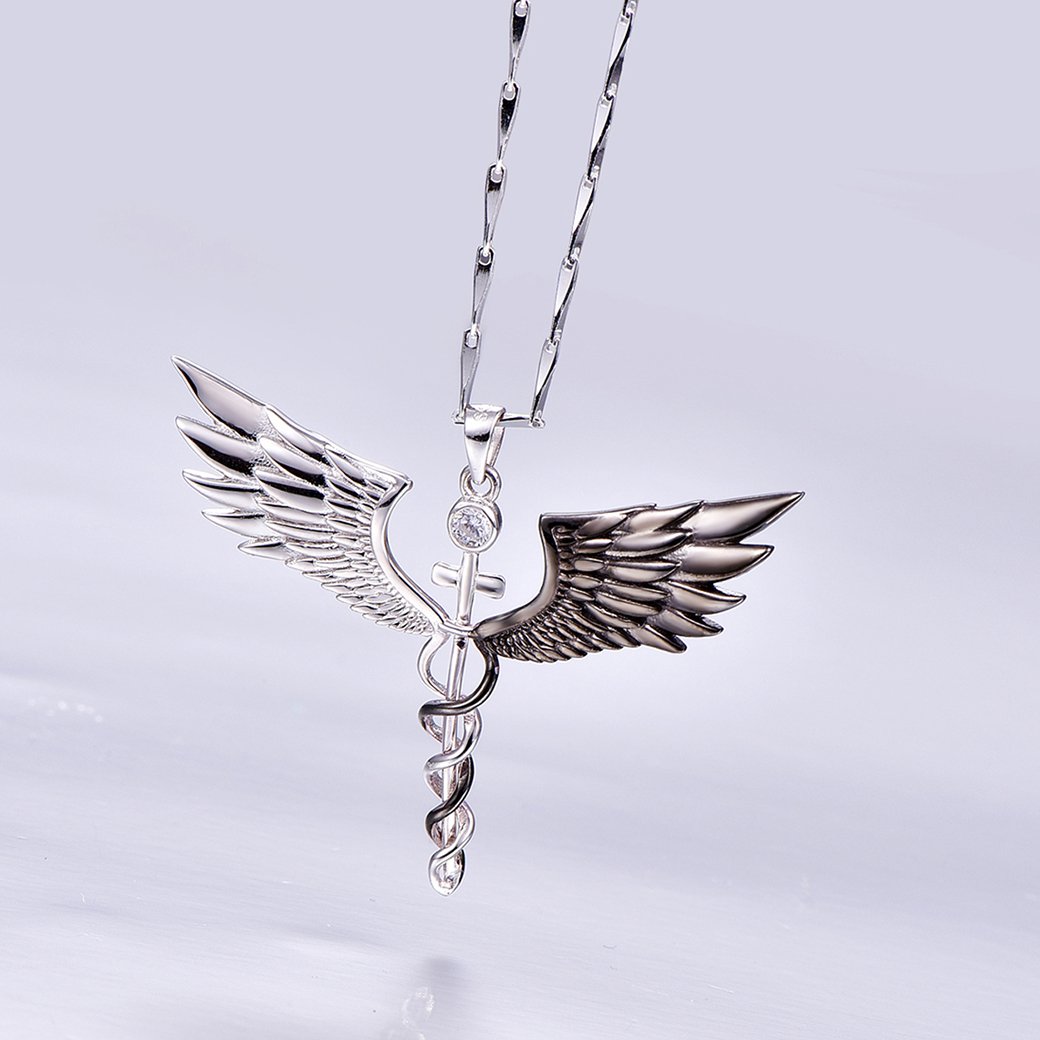 925 Sterling Silver Angel Wings Pendant Necklace for Women - Elegant Wing Charm Jewelry Gift for Her - Perfect for Birthday, Anniversary & Everyday Wear