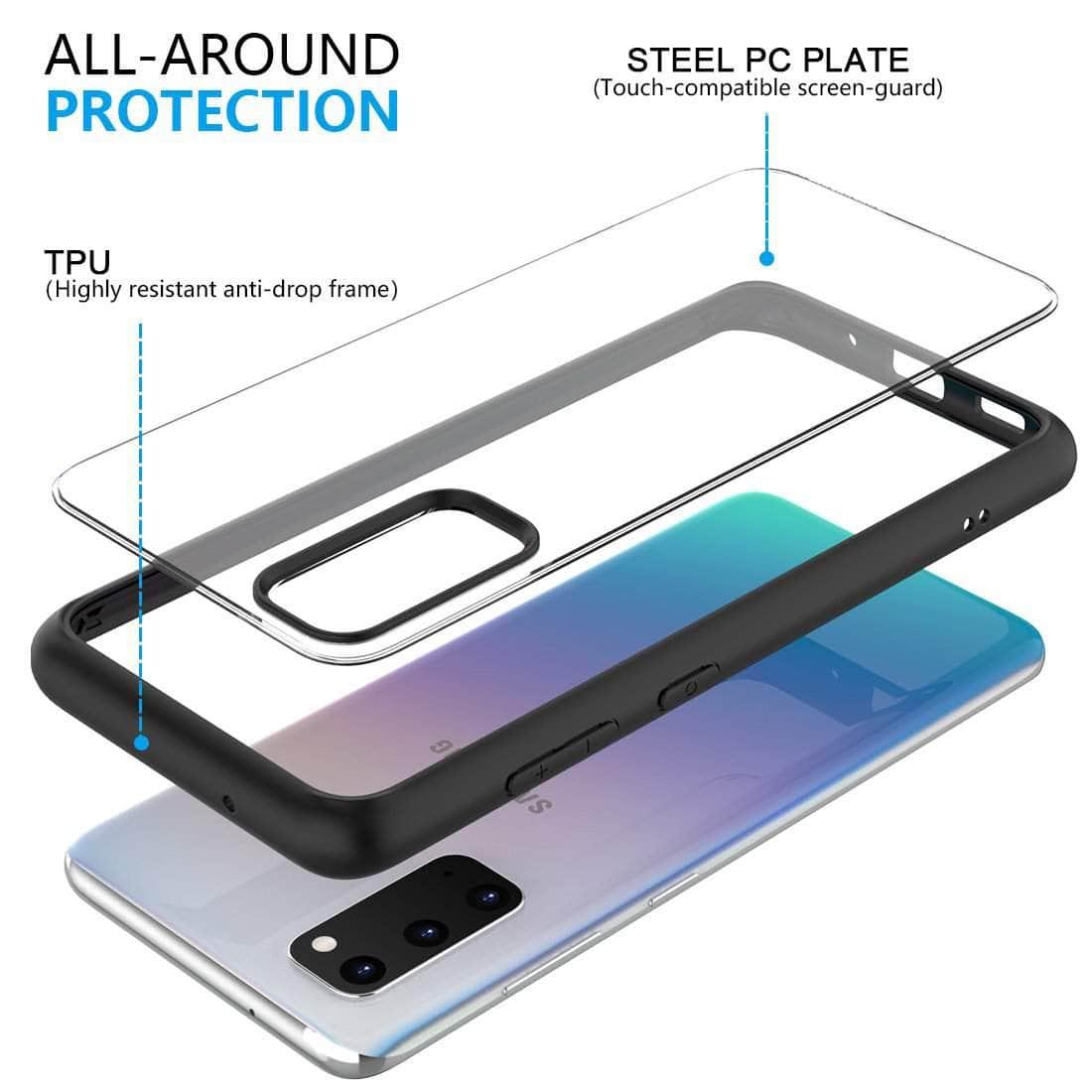 Samsung Galaxy S20 S20 Plus Ultra 5G Shockproof Case - Hybrid Armor TPU Frame Protective Cover for Drop Protection | Perfect for Outdoor Activities, Travel & Daily Use