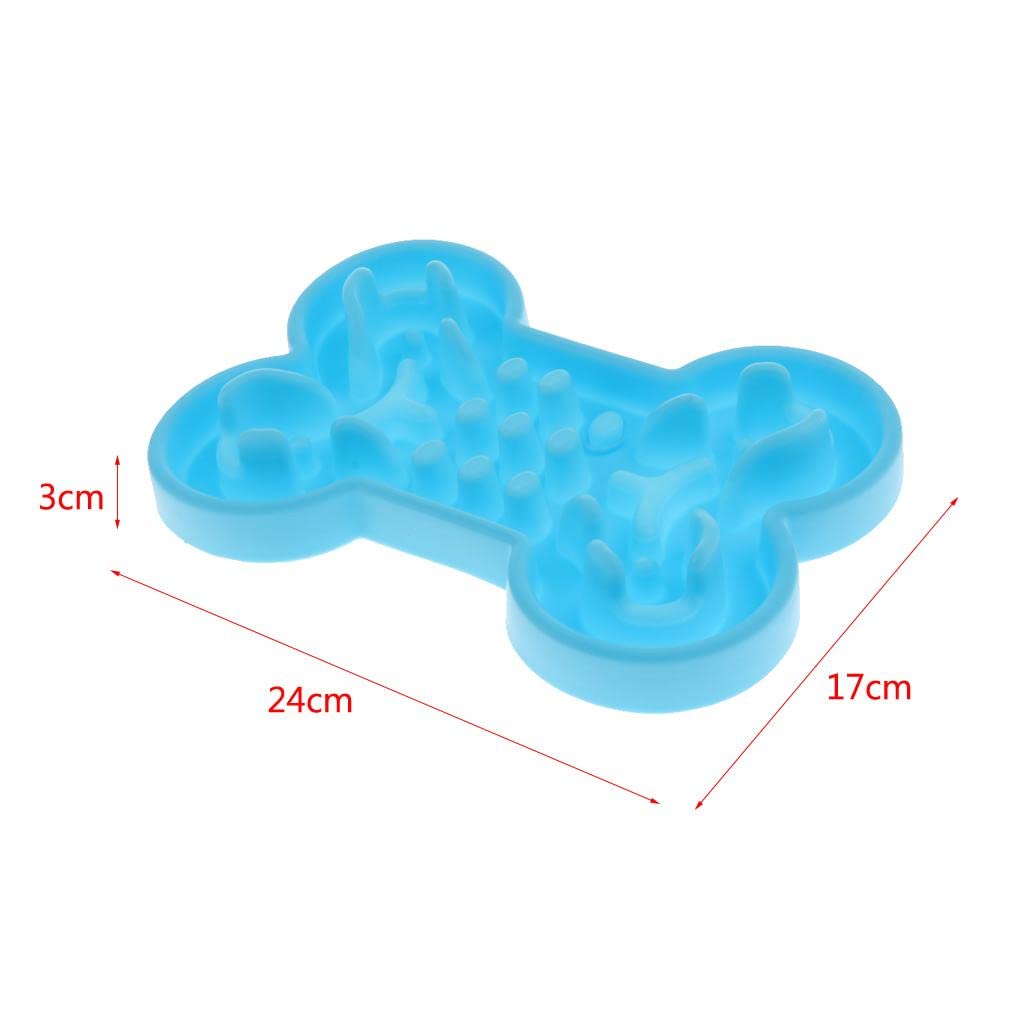 SECRET DESIRE Slow Feed Interactive Pet Bowl for Dogs & Cats - Anti-Bloating & Choking Feeder - Blue Pet Food Dish - Perfect for Fast Eaters & Mealtime Enrichment