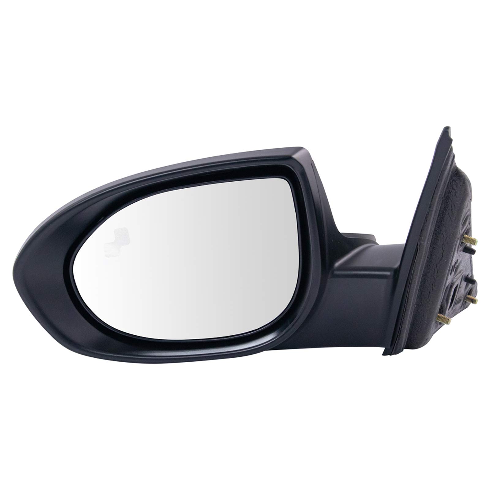TRQ Heated Left Side Mirror Replacement for 2009-2010 Mazda 6 - Driver Side Power Glass - OEM MA1320191 - Perfect for Winter Driving & Enhanced Visibility