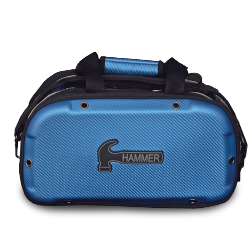 Hammer Carbon Shield Double Tote Blue Bowling Bag - Premium 2-Ball Bowling Bag with Durable Carbon Shield Protection - Perfect for League Play & Tournament Travel