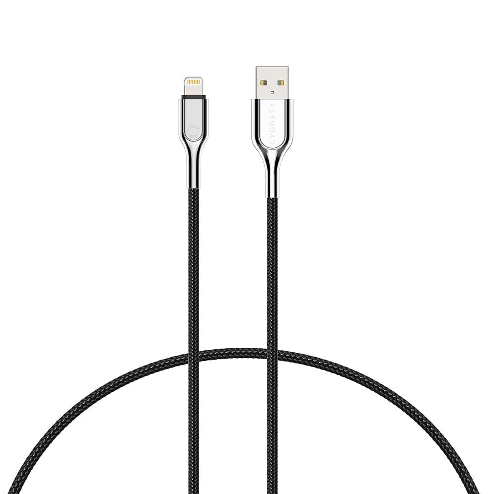 CYGNETT CY2671PCCAL 9ft Armored Lightning to USB Cable - Fast Charging & Sync for iPhone, iPad - Durable for Travel, Home, Office Use