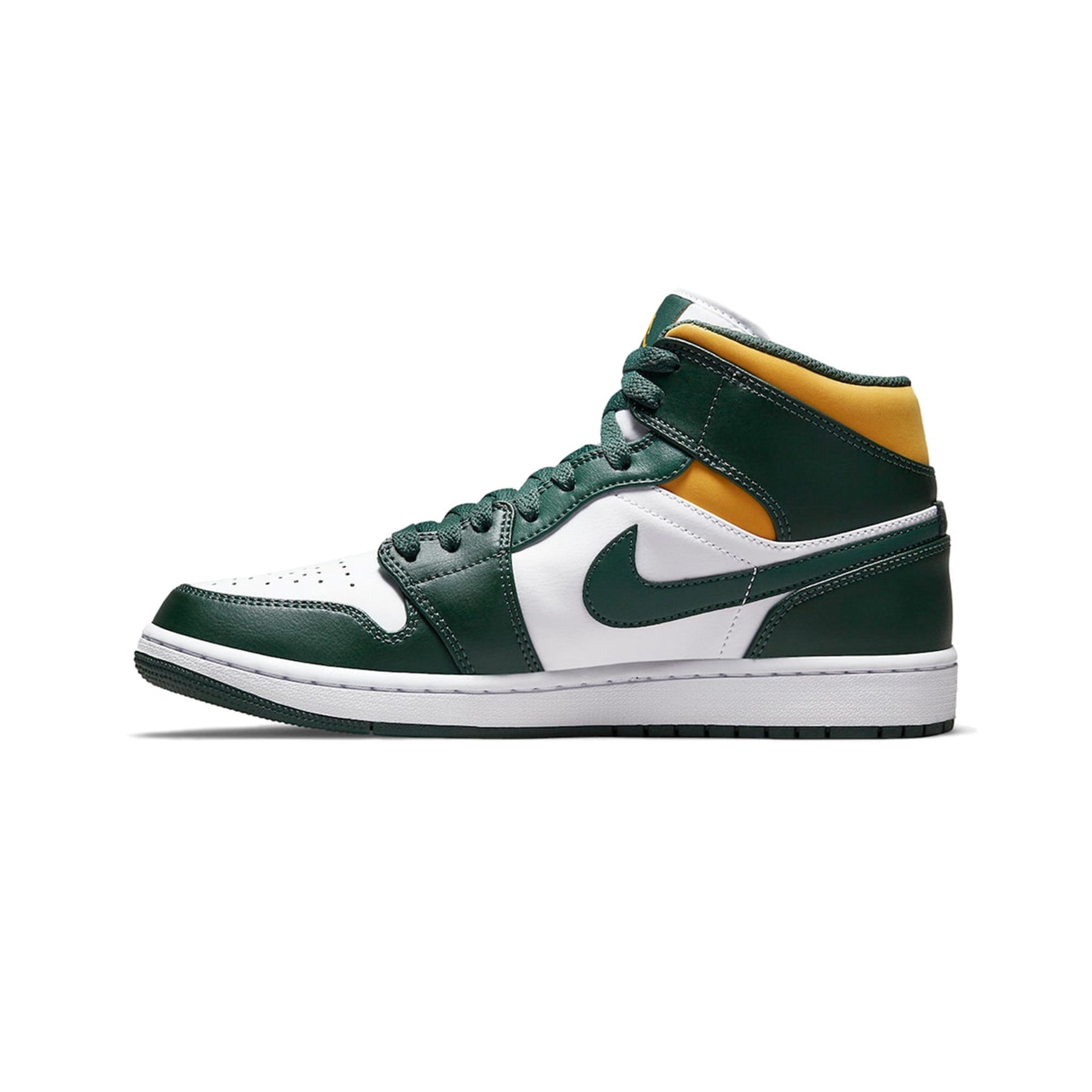 Air Jordan 1 Mid 'Green & Gold' Men's Basketball Shoes - Retro Sneakers for Streetwear & Casual Outfits | Perfect for Basketball, Gym & Everyday Fashion