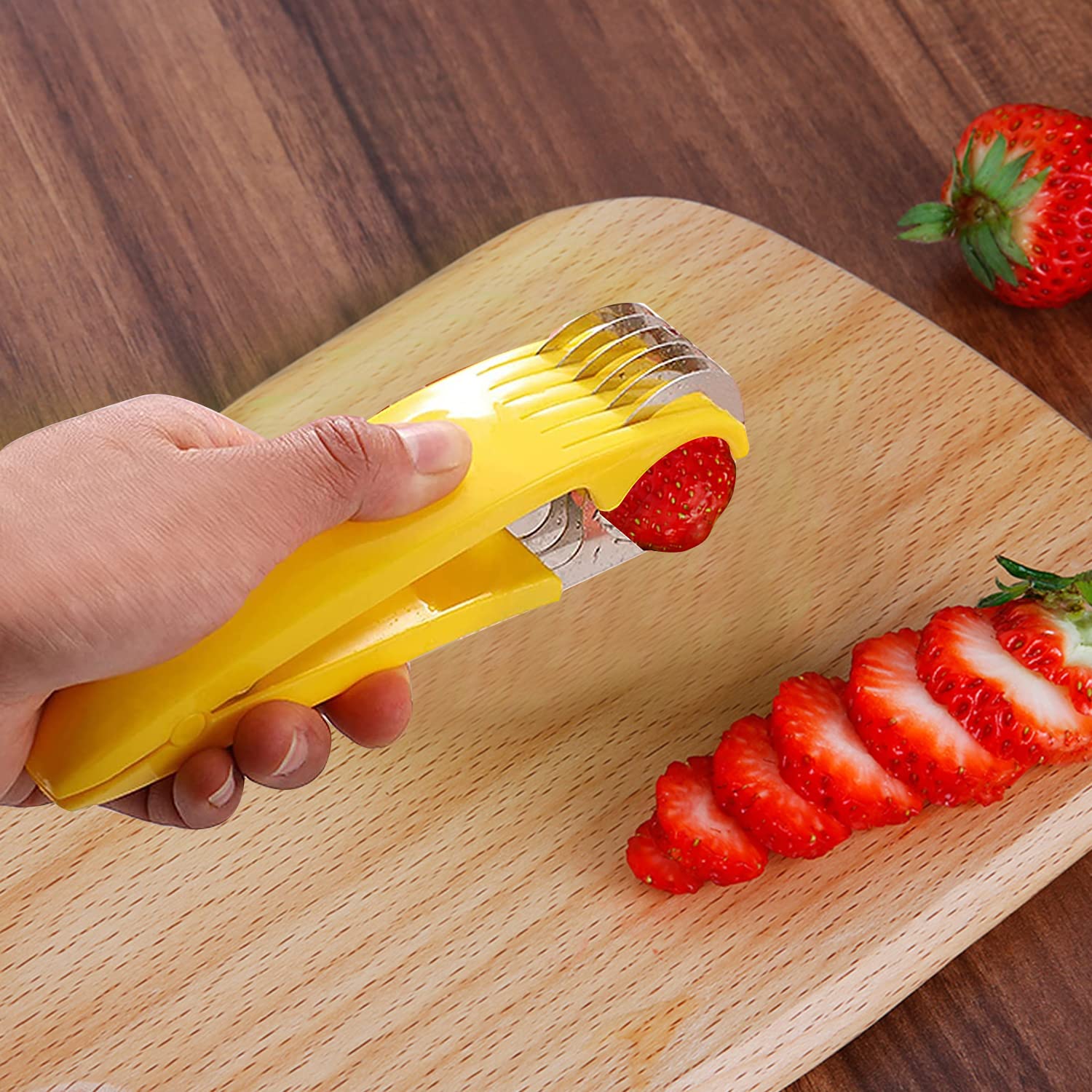 Premium Banana Slicer - Stainless Steel Banana Cutter for Perfect Even Slices | Safe Kitchen Gadget for Kids & Adults | Ideal for Smoothies, Fruit Salads, Yogurt Toppings & Meal Prep | Perfect for Breakfast, School Lunches & Healthy Snacking