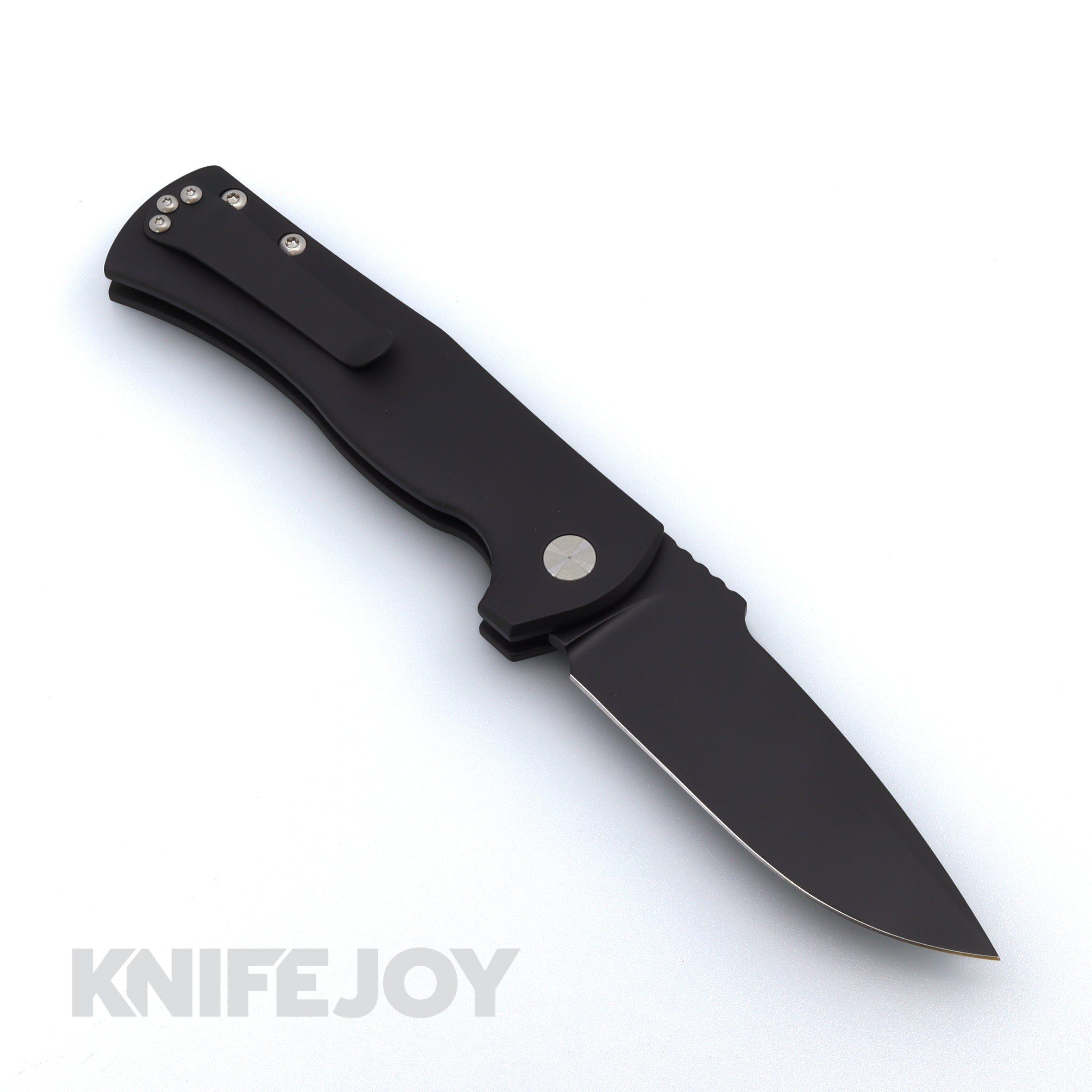 Les George Defiant 7 Eagle Tactical Folding Knife - DLC Coated S45VN Steel Blade & Black Aluminum Handle - EDC, Outdoor Survival, Hunting, Camping Gear
