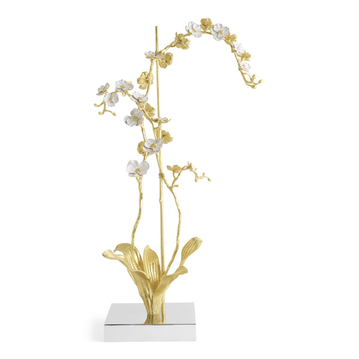 Exquisite Handcrafted Orchid Sculpture - Elegant Home Decor for Living Room, Office & Wedding Centerpiece