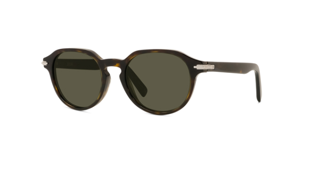 Christian Dior Havana Green Round Men's Sunglasses - Luxury Polarized UV Protection Shades for Driving, Beach & Outdoor Activities