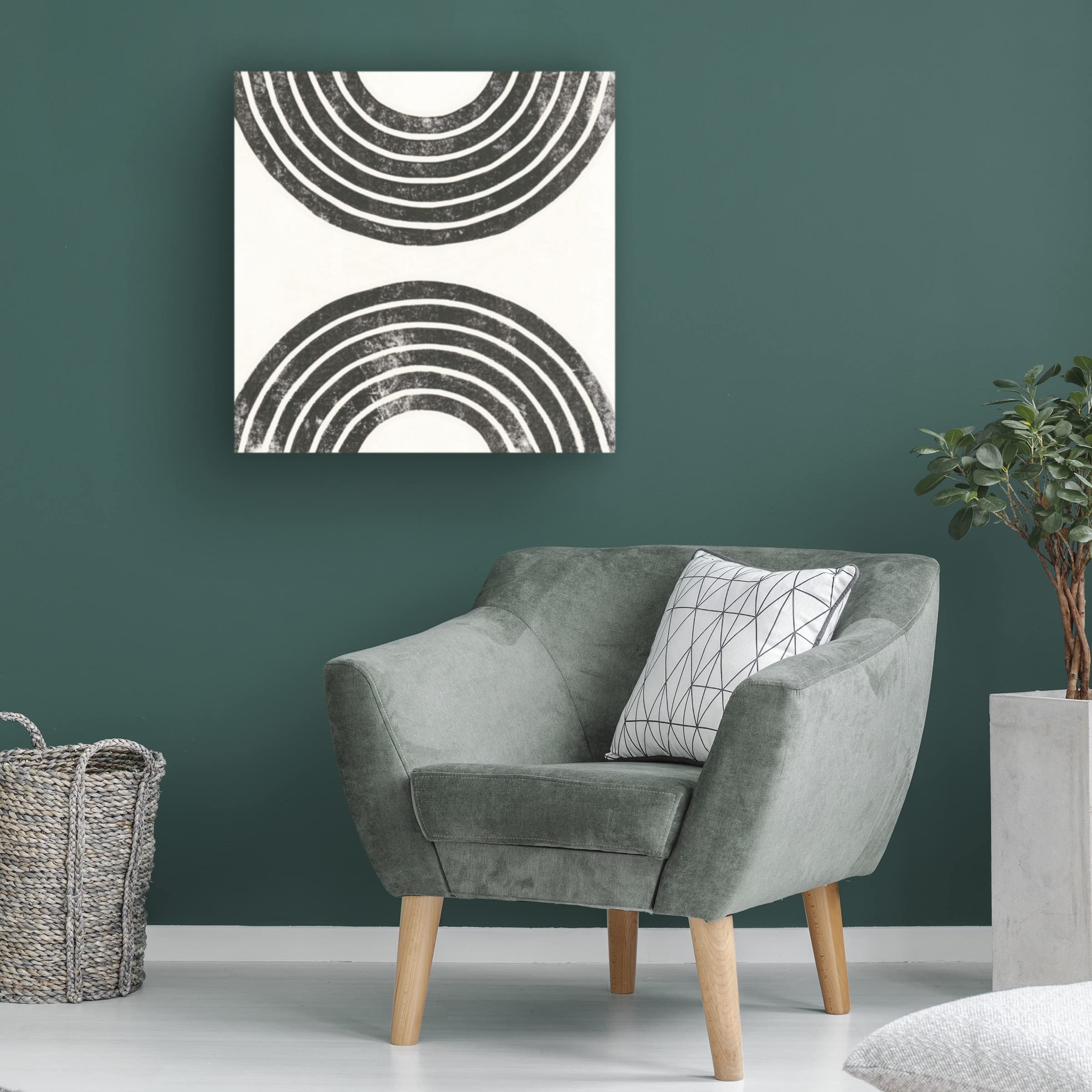 Trademark Fine Art 'Over the Rainbow BW I' Canvas Wall Art Print by Moira Hershey - Modern Black & White Landscape Photography for Living Room, Bedroom & Office Decor