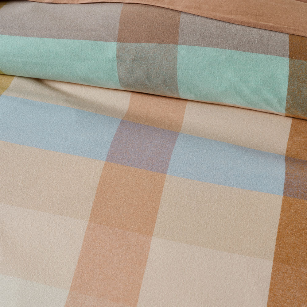Premium Eastwood Hazelnut Quilt Cover Set - 100% Cotton Luxury Bedding by Linen House for Cozy Bedroom & Guest Room Decor