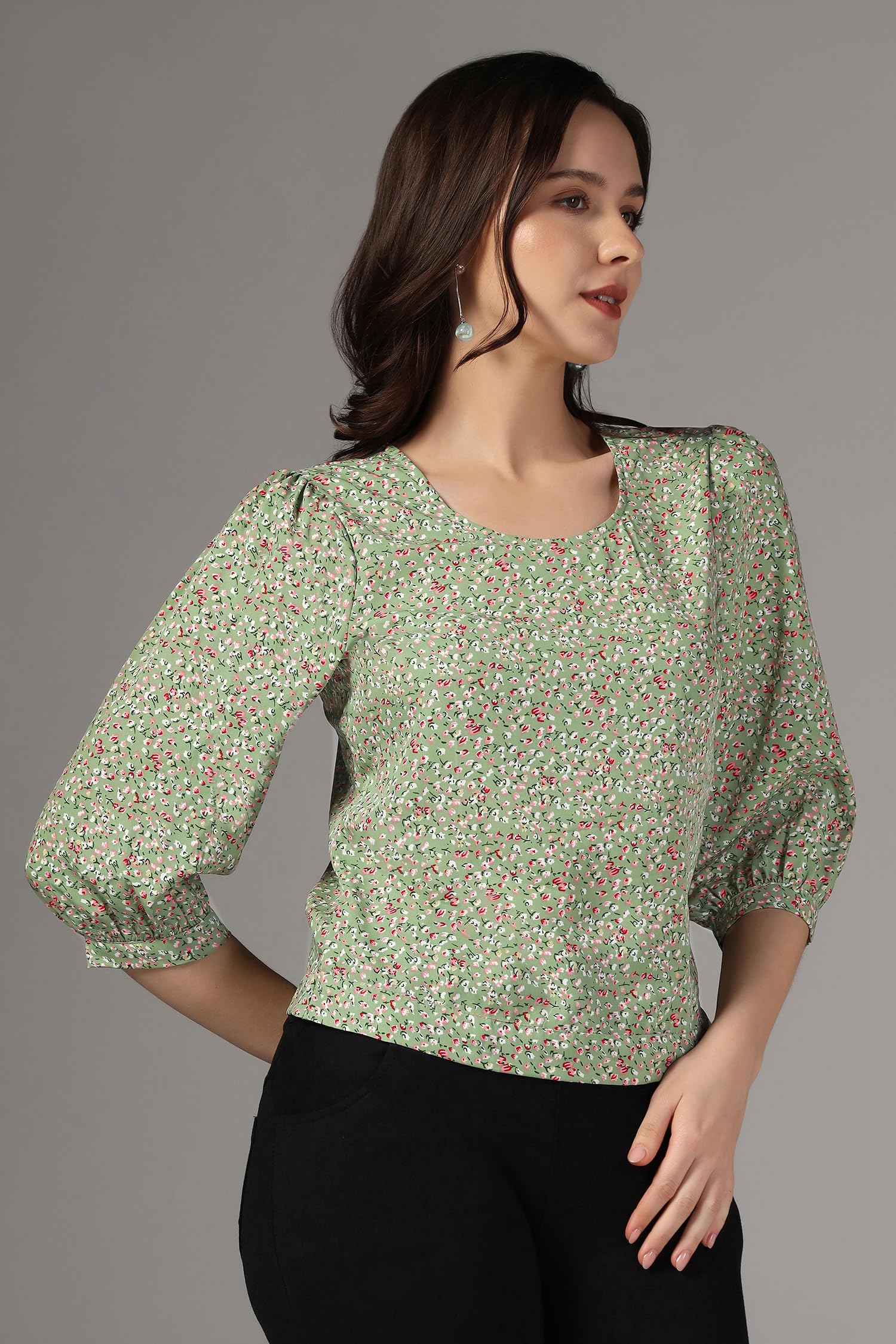 Fashion Dream Women's Polyester Printed Blouse | Trendy Casual Tops for Women | Western Style Shirt | Perfect for Office, Date Night & Weekend Outfits