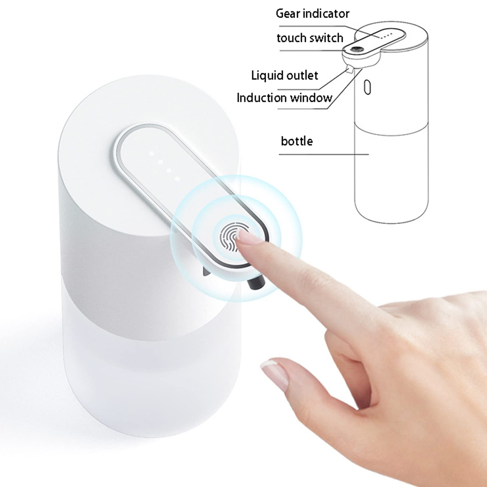 Automatic Touchless Foaming Soap Dispenser 400ml - Adjustable Sensor for Bathroom, Kitchen Countertop & Dish Soap | Hands-Free Operation for Home, Office & Public Restrooms | Hygienic Foam Soap Dispenser for Germ-Free Hand Washing