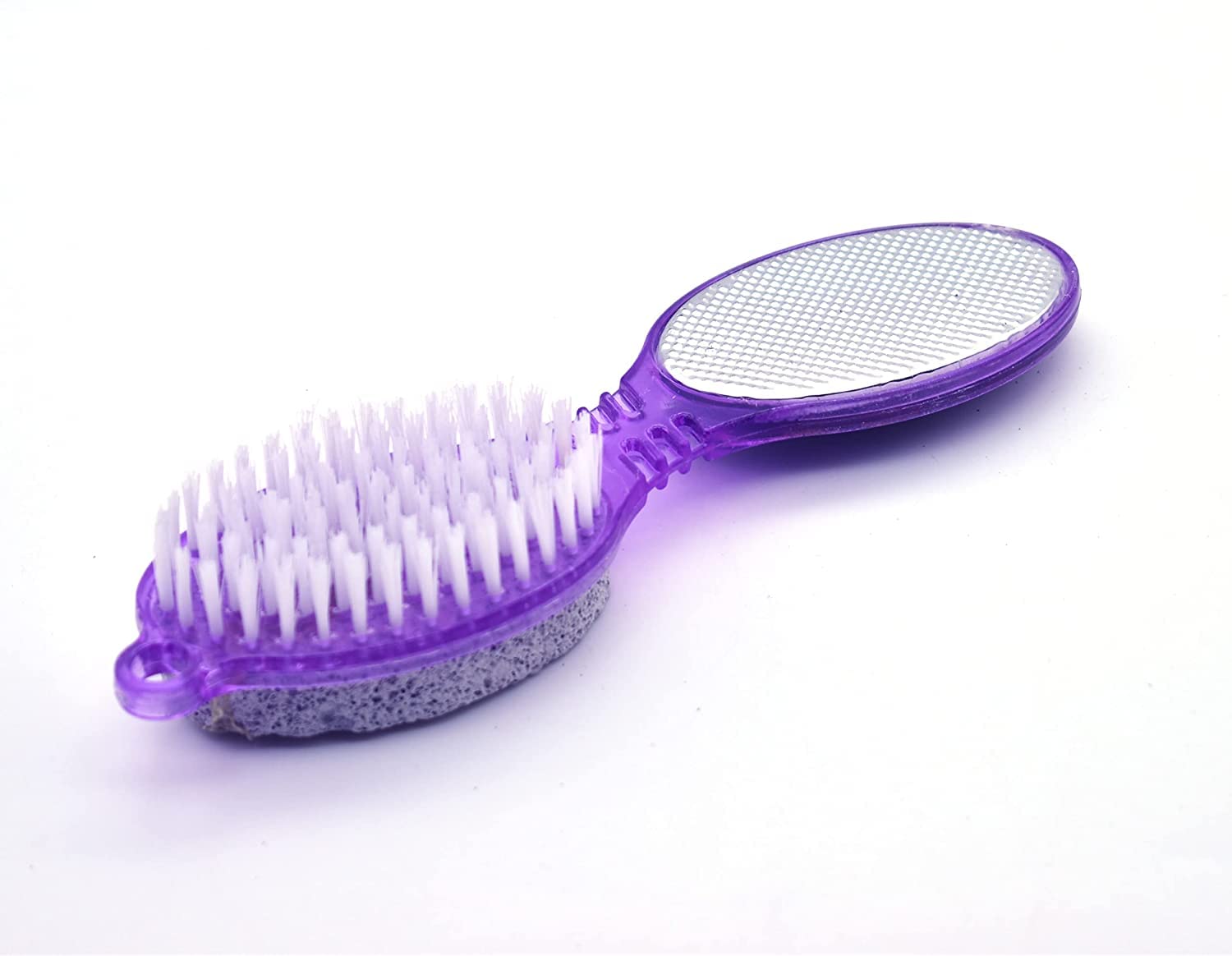 4 in 1 Foot Pedicure Brush Set - Pumice Stone, Scrubber, File & Manicure Paddle for Soft Feet - Multi-Use Foot Care Tool for Cleansing, Buffing & Exfoliating - Perfect for At-Home Pedicures, Dead Skin Removal & Nail Care (Multicolor)