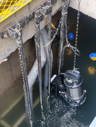 Tsurumi 50PU2.75S 0.75kW Single Phase Submersible Wastewater Pump with Vortex Impeller - 360LPM Max Flow, 123kPa Pressure - Ideal for Sewage, Drainage & Industrial Applications