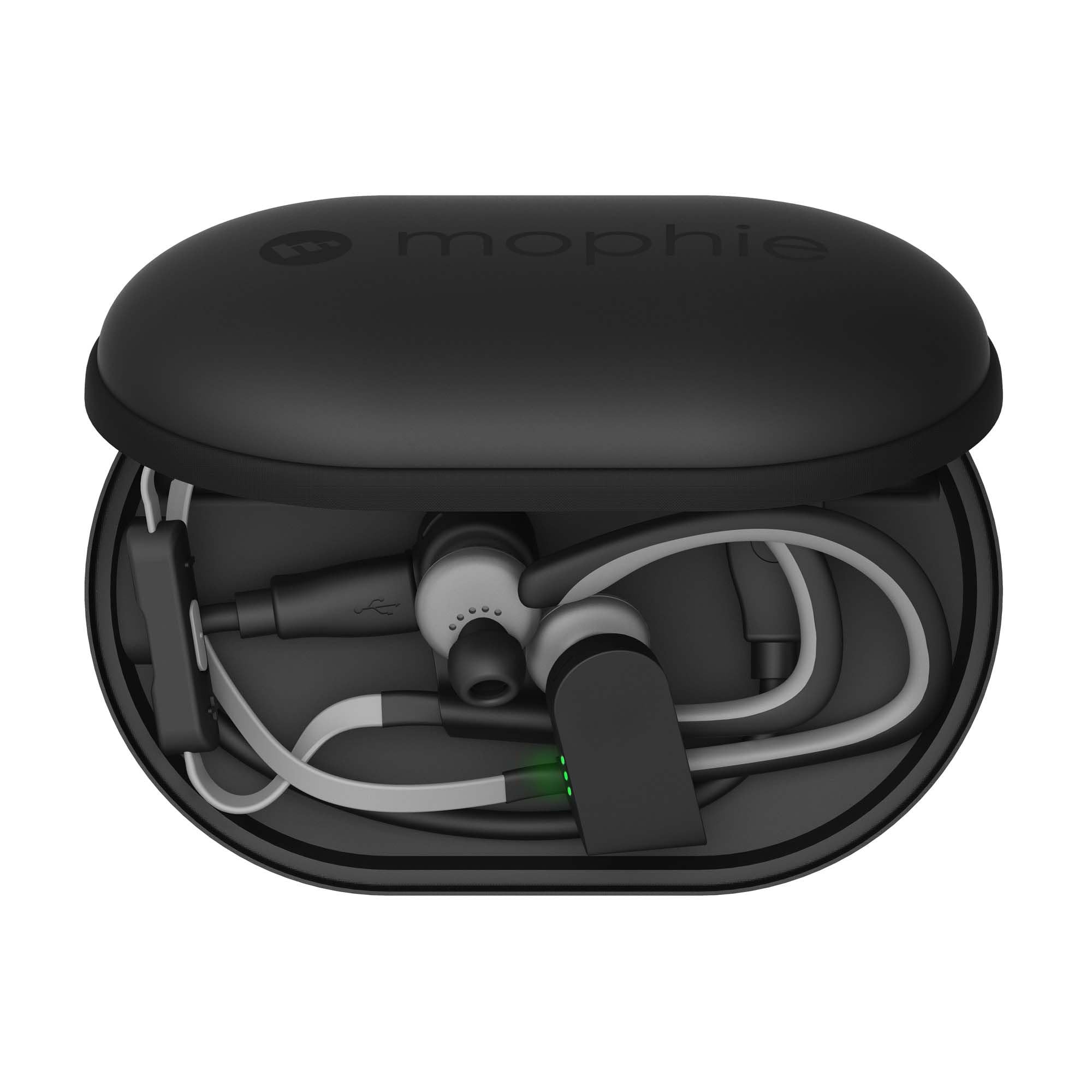 mophie Power Capsule Portable Charger 10000mAh - External Battery Pack for Fitbit Flex, Beats by Dre, JBL Wireless Earbuds & Smartphones - Fast Charging Power Bank for Travel, Camping & Outdoor Activities - Black