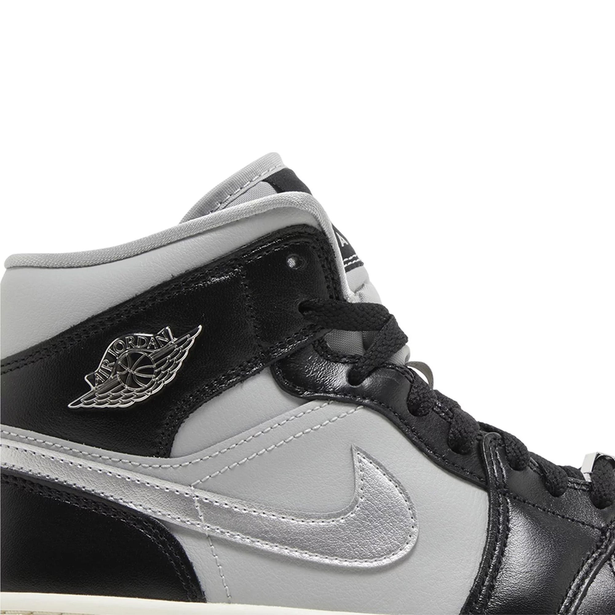 Air Jordan 1 Mid SE 'Black Metallic Silver' Women's Basketball Shoes 2023 - Stylish Sneakers for Casual Wear, Street Fashion & Gym Workouts