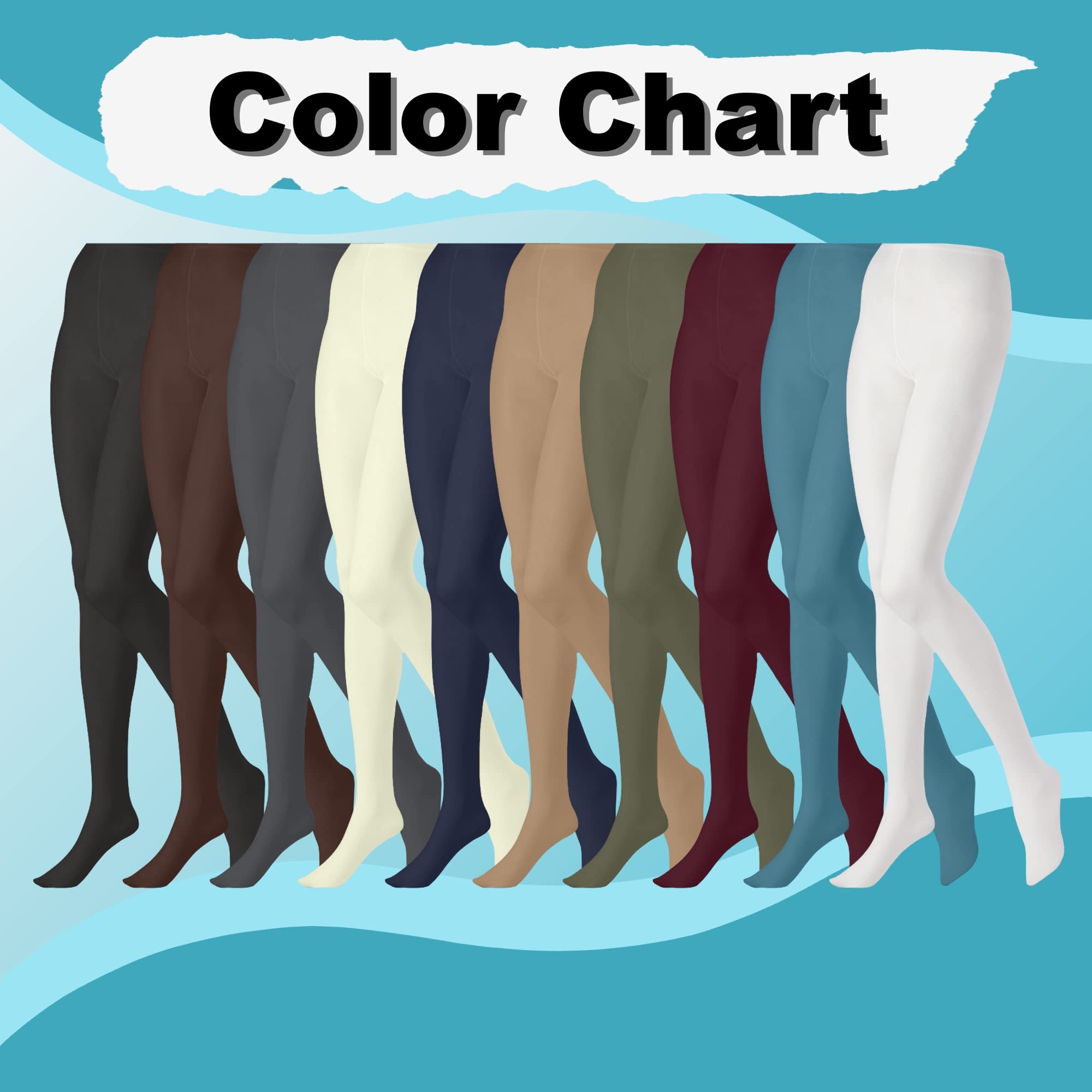 Butterfly EMEM Women's Plus Size Opaque Footed Tights - Comfortable & Stretchy Queen Size Pantyhose for Work, Travel & Everyday Wear
