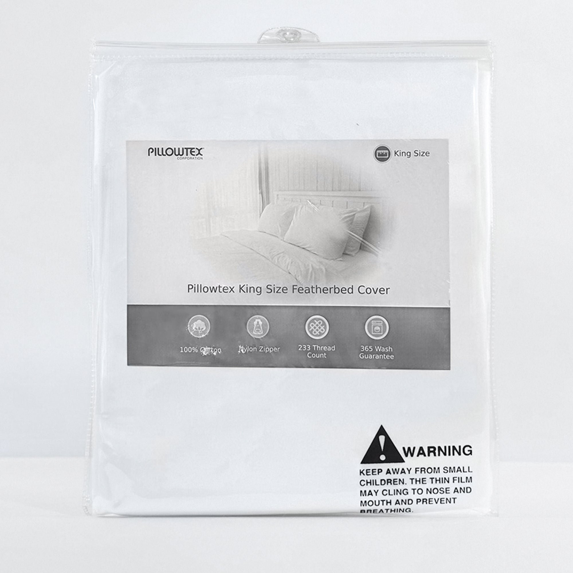Premium Pillowtex Featherbed Cover - Soft & Hypoallergenic Down Alternative for Ultimate Comfort - Perfect for Beds, Guest Rooms & Luxury Hotels