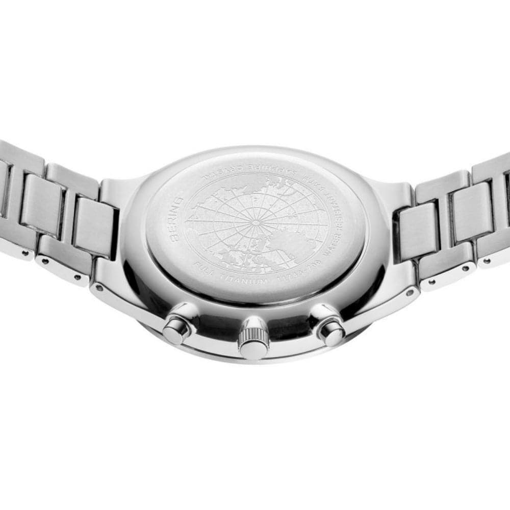 Bering Chronograph Silver Stainless Steel Men's Watch 11743-709 - Luxury Dress Watch for Business & Formal Occasions