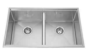 Kindred KCD33 9 10A 2 Bowl Stainless Steel Drop-In Kitchen Sink with Bottom Grids - Perfect for Food Prep, Dishwashing & Busy Households