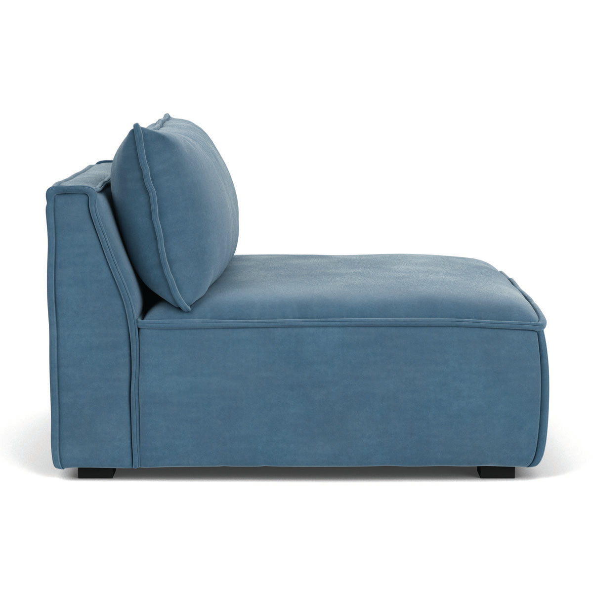 Daphne Velvet 1 Seater Modular Sofa (Armless) - Modern Living Room Furniture for Small Spaces & Apartments