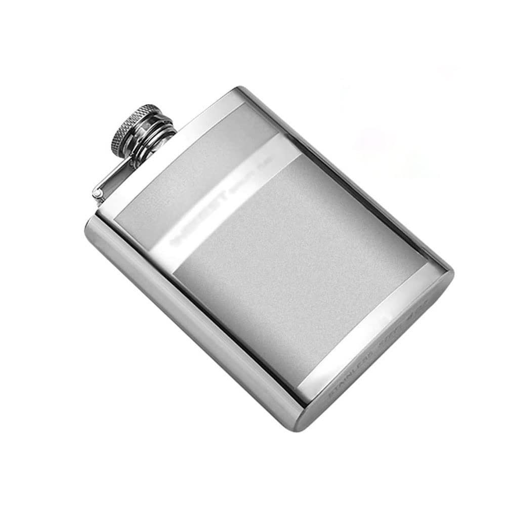 4 Oz Stainless Steel Hip Flask - Leakproof Liquor Flask with Funnel, Portable Pocket Size for Whiskey, Vodka & Bourbon - Perfect for Outdoor, Camping, Hiking, Travel & Gifts