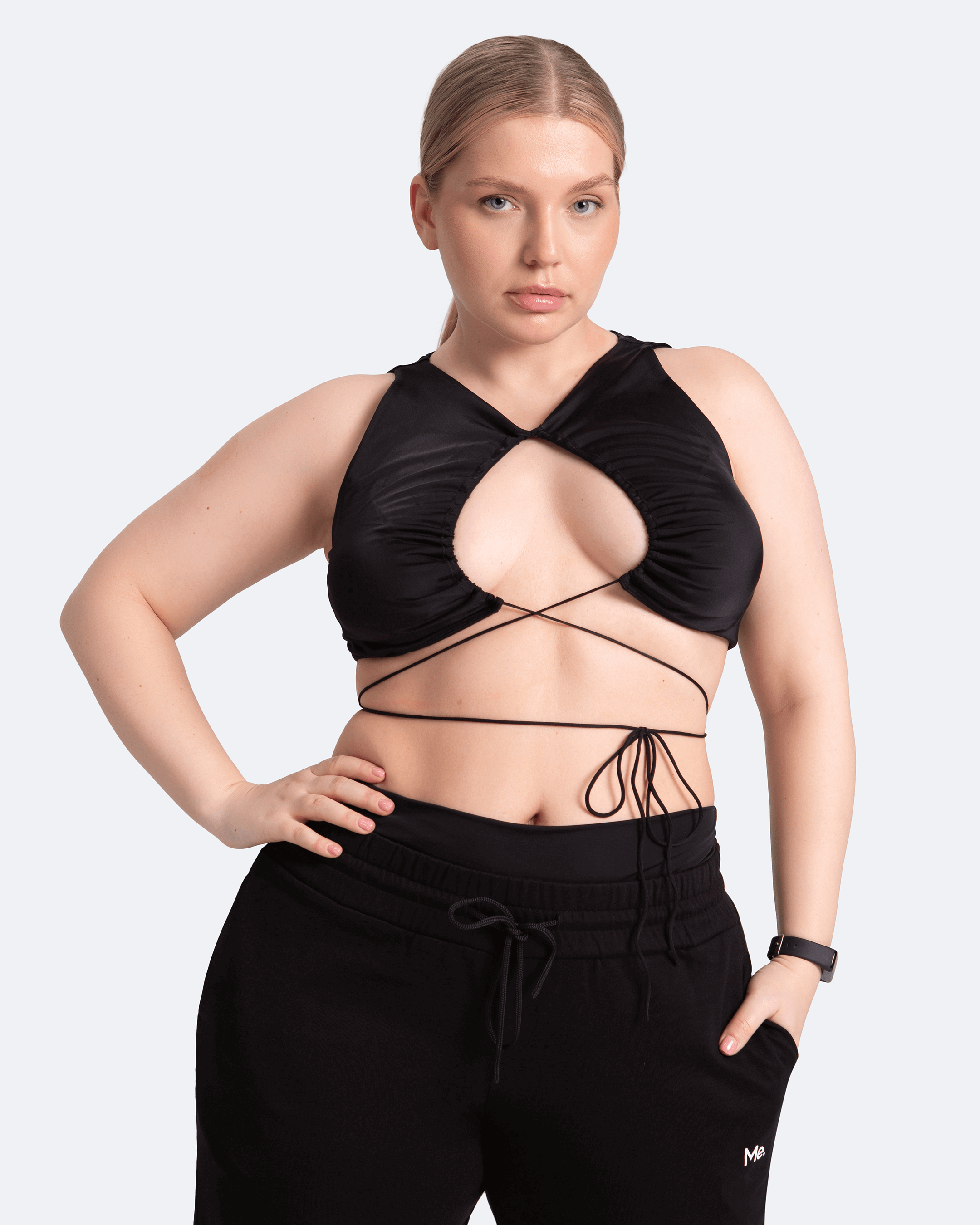 Sexy Front Tie Support Top for Women - Comfortable & Stylish Workout, Yoga, and Lounge Wear