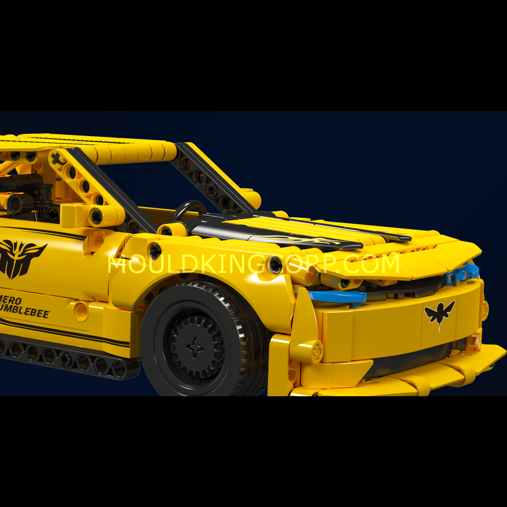 Mould King 15081 Challenger American Muscle Car Model Building Set - 736 PCS DIY Construction Toy for Adults & Teens - Perfect for Home Decoration, Gift Giving & STEM Learning Activities