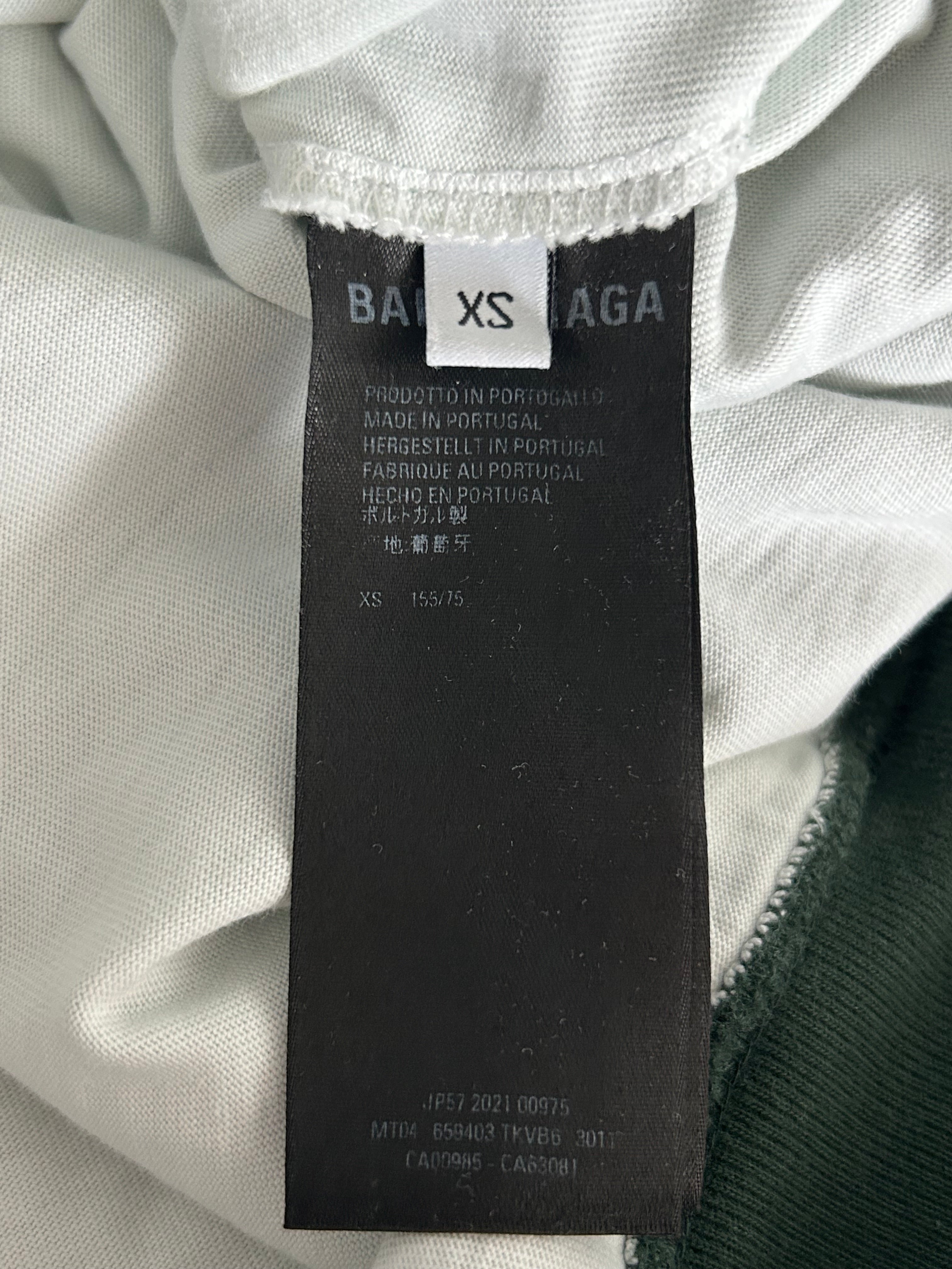Balenciaga Green & White Logo Distressed Hoodie - Stylish Streetwear Pullover for Men & Women | Perfect for Casual Outfits, Urban Fashion & Everyday Wear