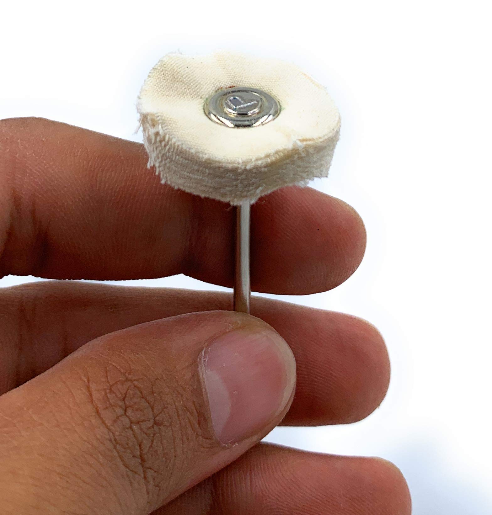 5pcs Aone Mounted Muslin Cloth Buffing Wheels for Dremel Rotary Tools - Perfect for Jewelry Making, Watch Repair, Model Building & DIY Crafts - Ideal for Polishing, Buffing and Cleaning Metals, Wood & Plastic Surfaces