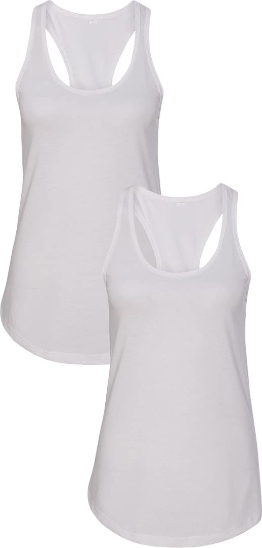 NEXT LEVEL APPAREL Women's Racerback Tank Top - Soft Breathable Workout Shirt (N1533) | Gym, Yoga, Running & Casual Wear