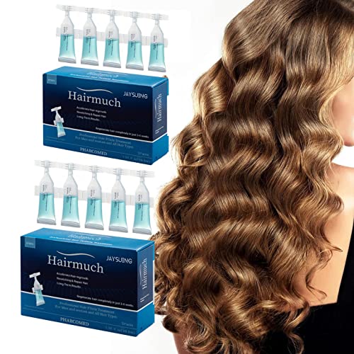 Hair Growth Serum for Women & Men - Anti Hair Loss Treatment with Ampoule Lotion (10pcs) | Promotes Hair Regrowth & Thickness for Daily Hair Care Routine
