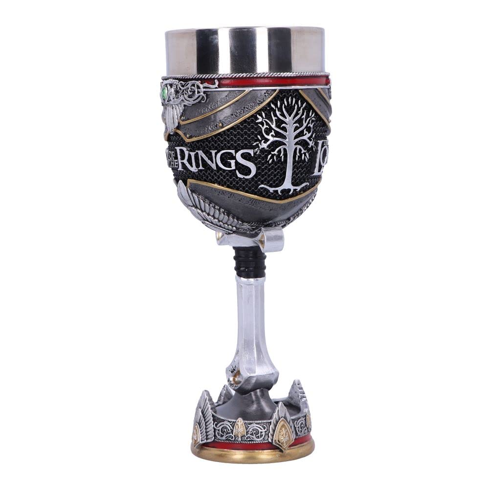 Nemesis Now Lord of the Rings Goblet - Hand-Painted Aragorn Themed Collectible Drinking Cup for LOTR Fans | Perfect for Fantasy Parties, Movie Nights & Themed Home Decor