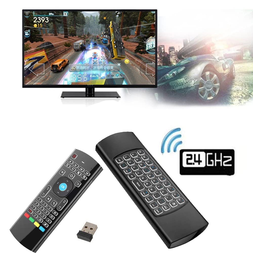 MX3 Pro Mini Wireless Keyboard with Backlight & Fly Remote Mouse - Android TV Remote Control, IR Learning for Smart TV Box, HTPC, IPTV, Tablet, PS3/PS4 - Perfect for Home Entertainment & Gaming Setup