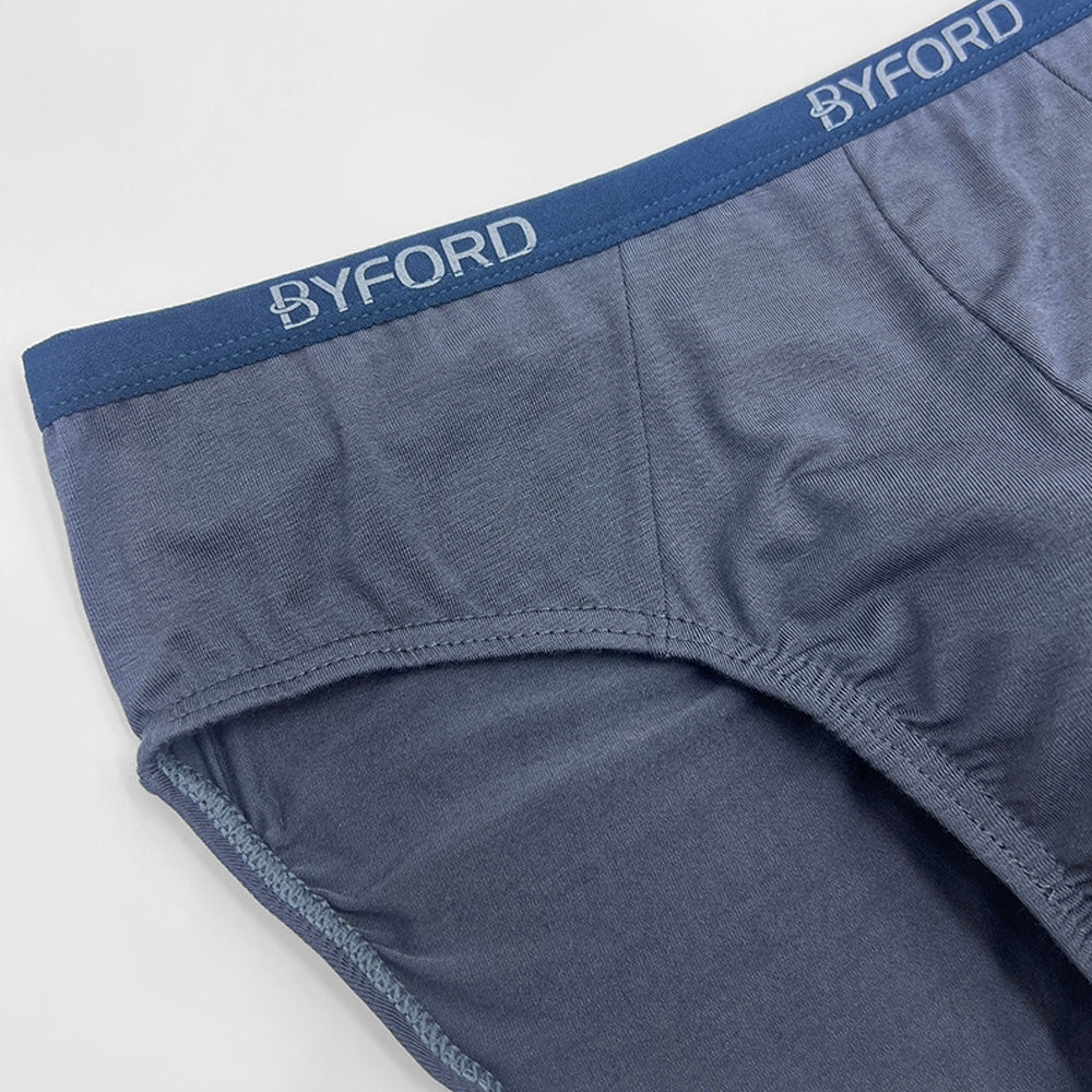 Byford CORE Bamboo Elastane Briefs (3-Pack) - Soft & Breathable Men's Underwear for All-Day Comfort - Perfect for Workout, Travel & Everyday Wear