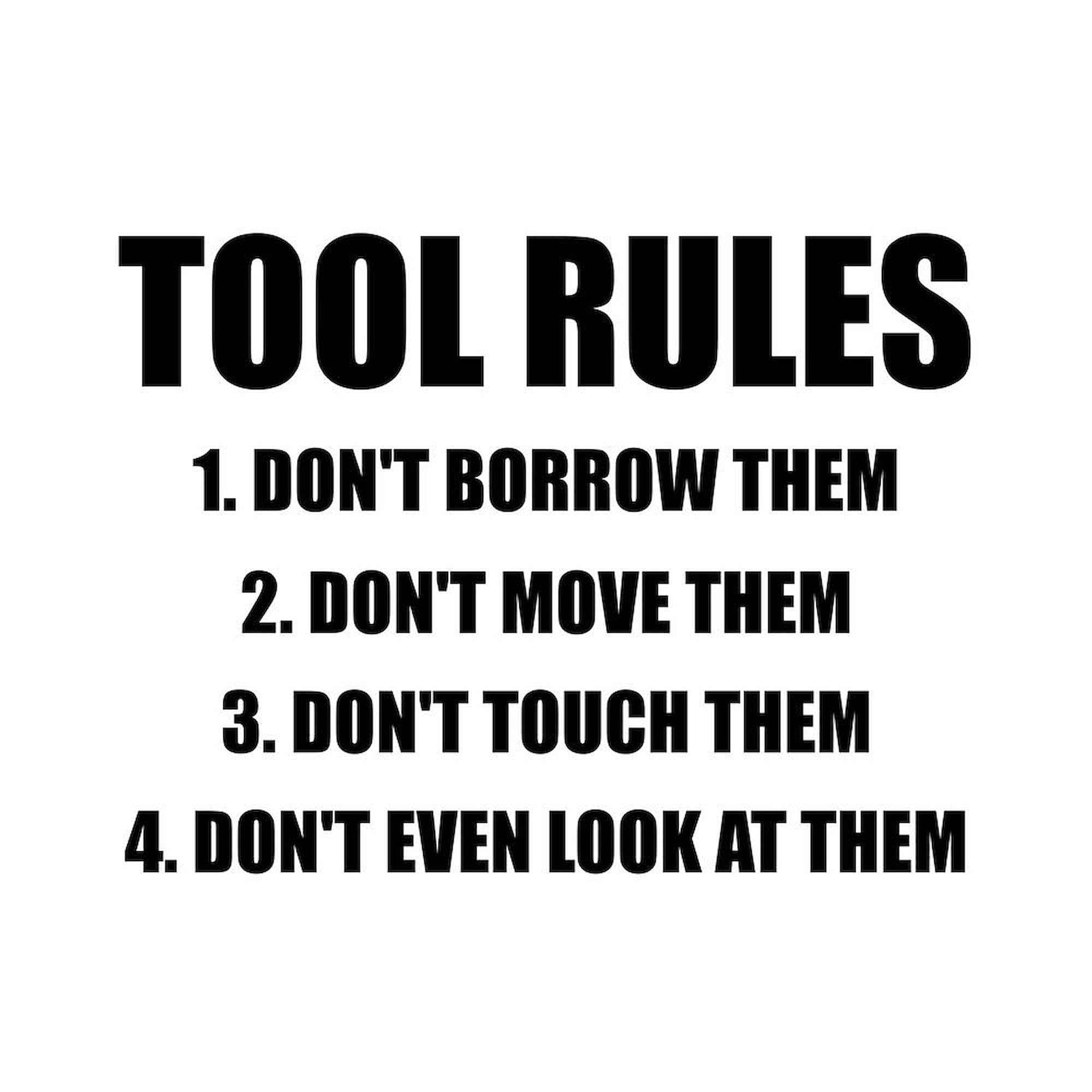 Tool Rules 11 oz (325 ml) Ceramic Coffee Mug - Perfect for Construction Workers, Mechanics & DIY Enthusiasts - Ideal for Office, Workshop & Home Use