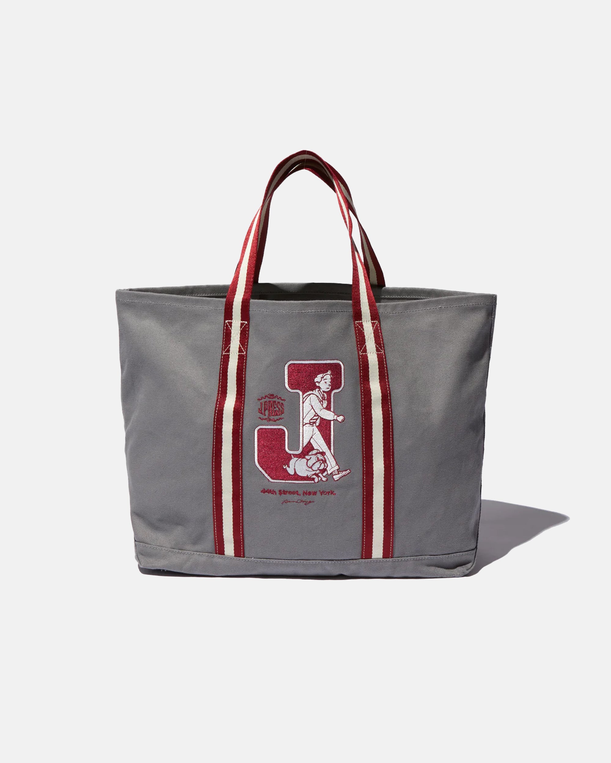 J. PRESS x AARON CHANG Canvas Tote Bag - Stylish & Durable Reusable Shopping Bag for Women & Men - Perfect for Groceries, Beach, Work & Travel