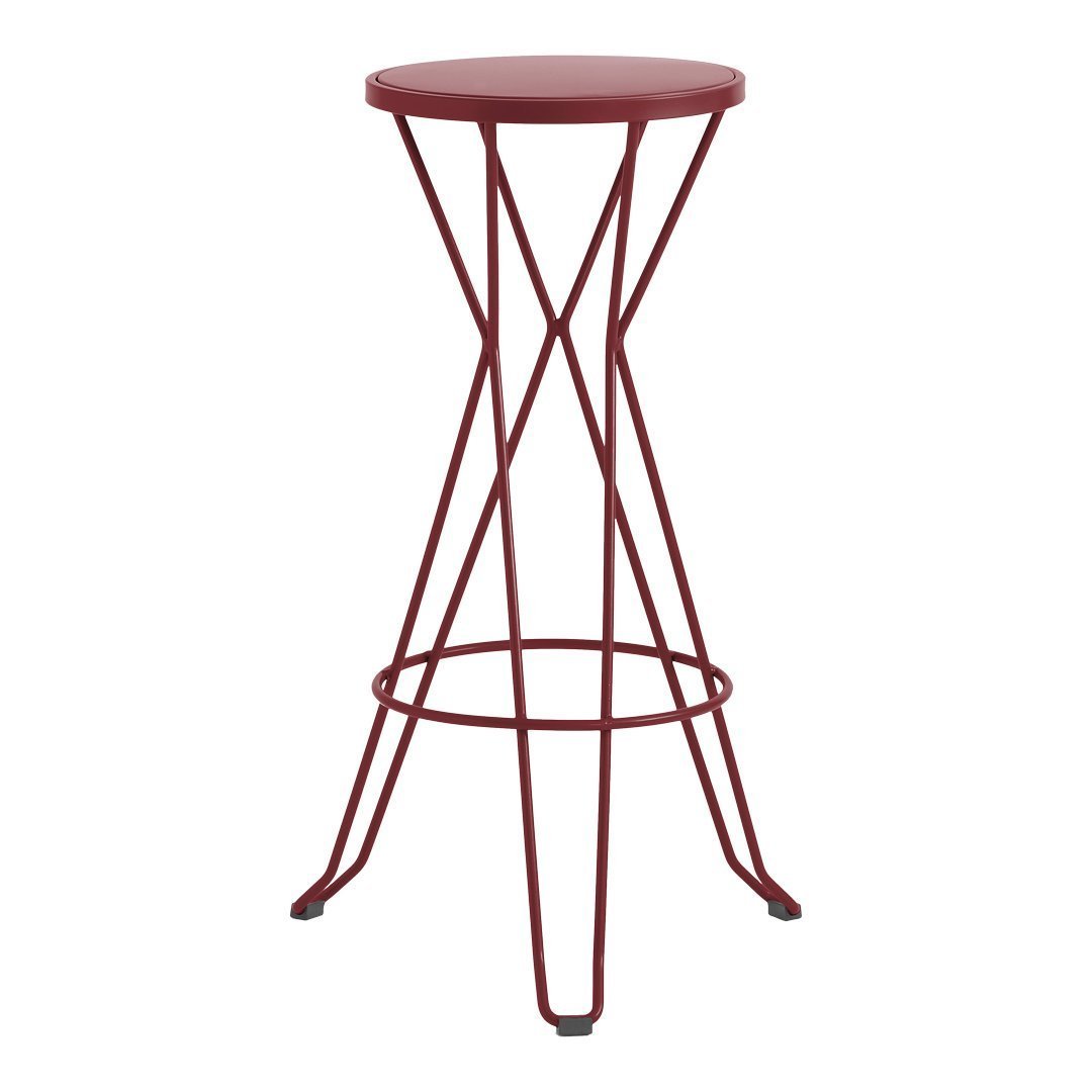 Isimar Madrid Stool - Modern Wooden Bar Stool with Metal Frame for Kitchen, Dining Room & Home Decor | Comfortable & Stylish Seating Solution