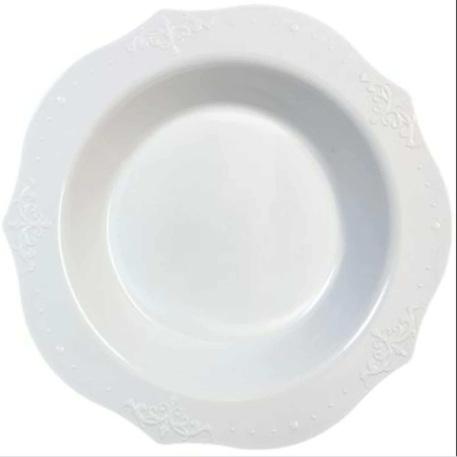 12 Oz White Plastic Soup Bowls - Bulk Pack of 400 - Durable Disposable Bowls for Restaurants, Catering & Home Use