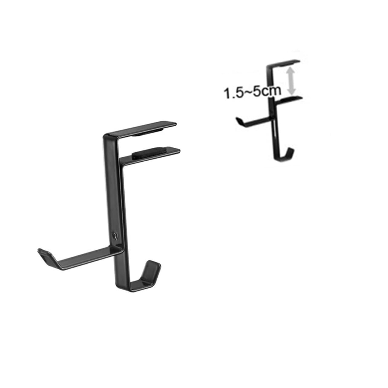 3-Piece Metal Headset Shelf Rack - Space-Saving Headphone Holder & Earphone Stand for Desk Mount, Wall Mount, or Closet Organization - Perfect for Gaming, Office, and Home Use