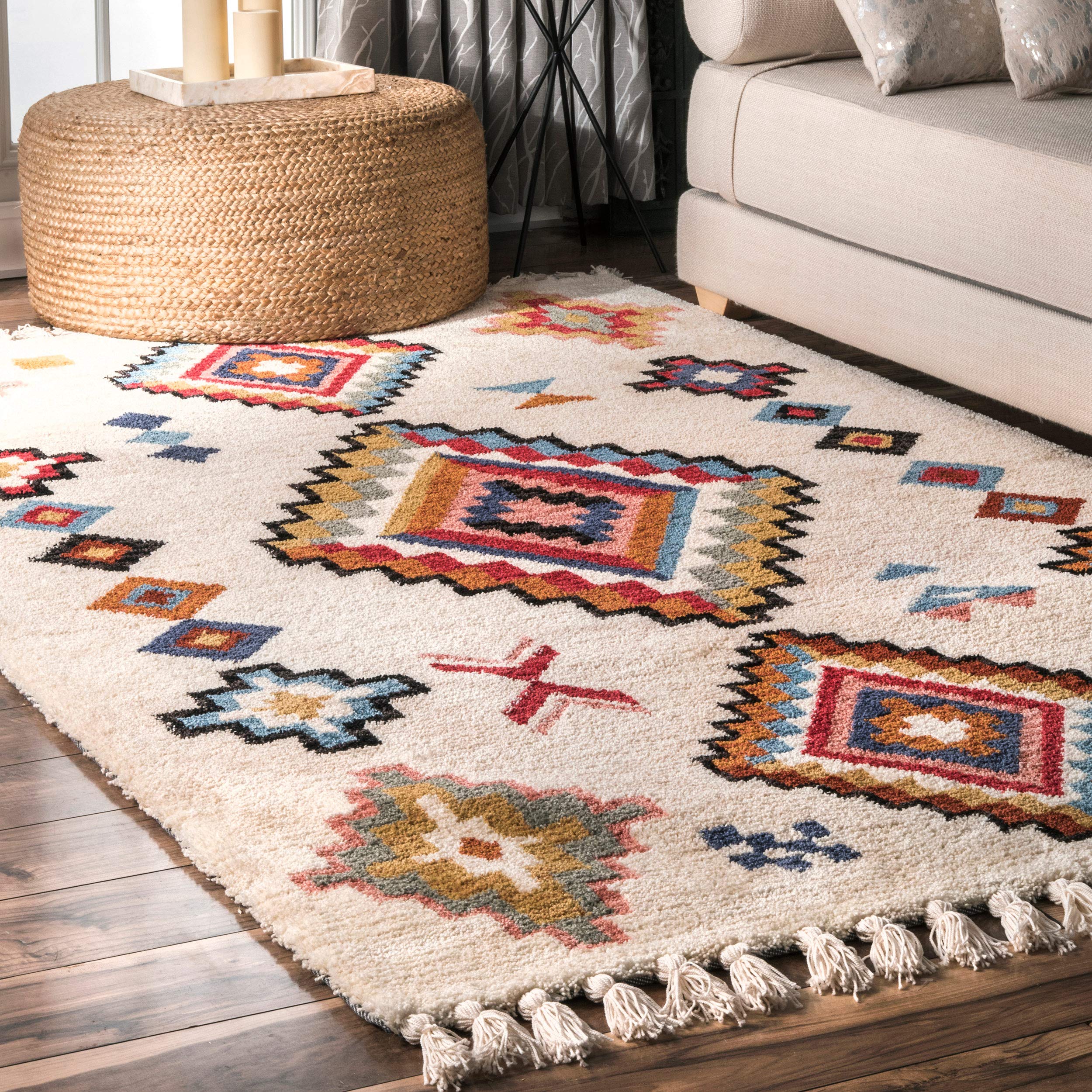 nuLOOM Anna Moroccan Tassel Runner Rug 2'6