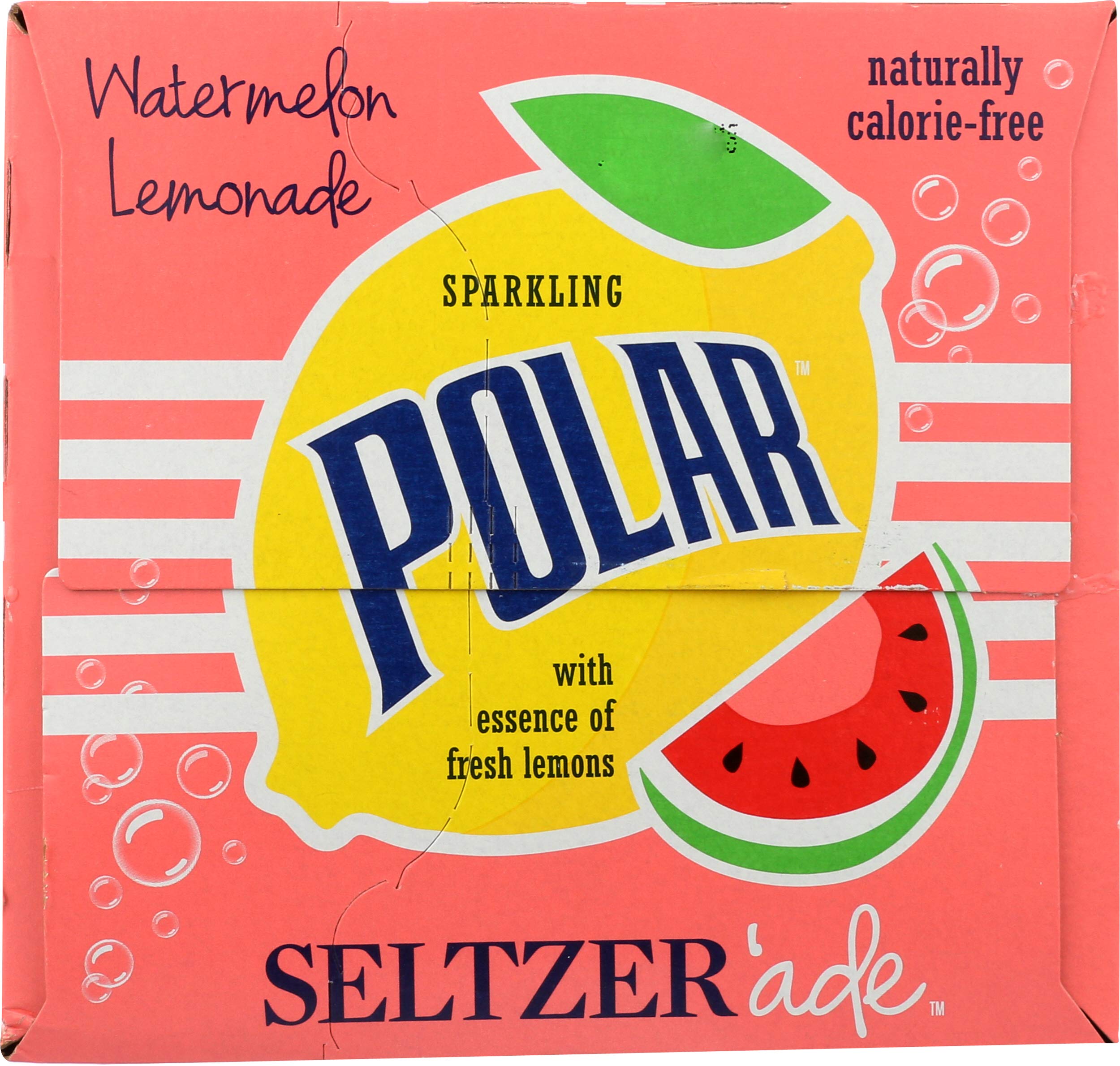 Refreshing Polar Seltzer Watermelon Lemonade - 12 Fl Oz (8 Pack) | Crisp & Fizzy Sparkling Water for Summer BBQs, Picnics & Healthy Hydration