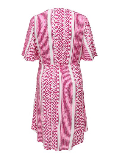 CARMARA DRESS - Flowy Pink Yarrow Maxi Dress for Women | Summer Beach Wedding Party Outfit | Elegant Boho Chic Fashion