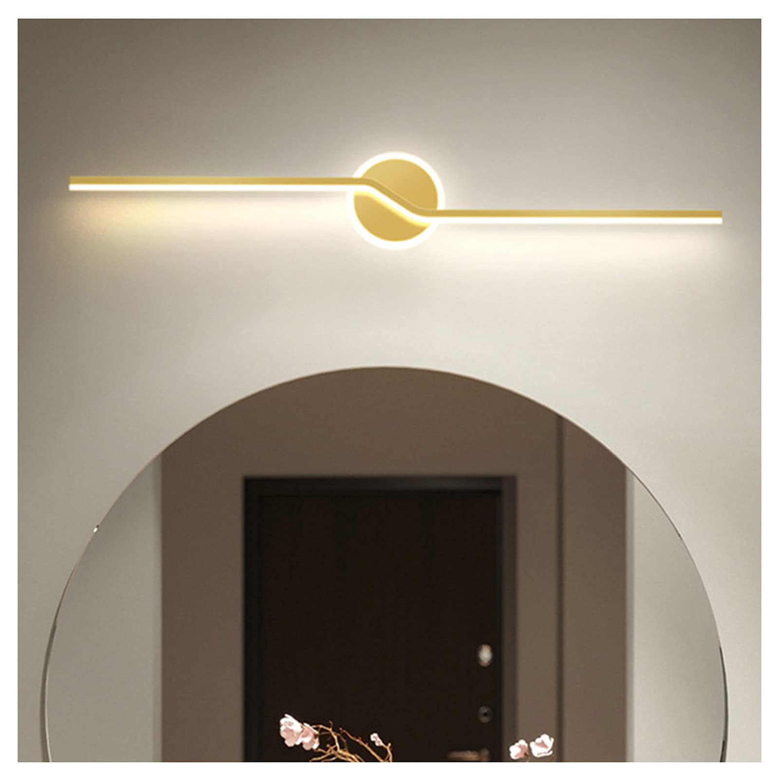ZCL 80cm Vanity Mirror Light - American Golden Luxury Bathroom Wall Lamp, Waterproof & Anti-Fog LED Makeup Light, Energy Saving Warm White Light for Dressing Table | Perfect for Home Bathroom, Makeup Room & Salon Lighting