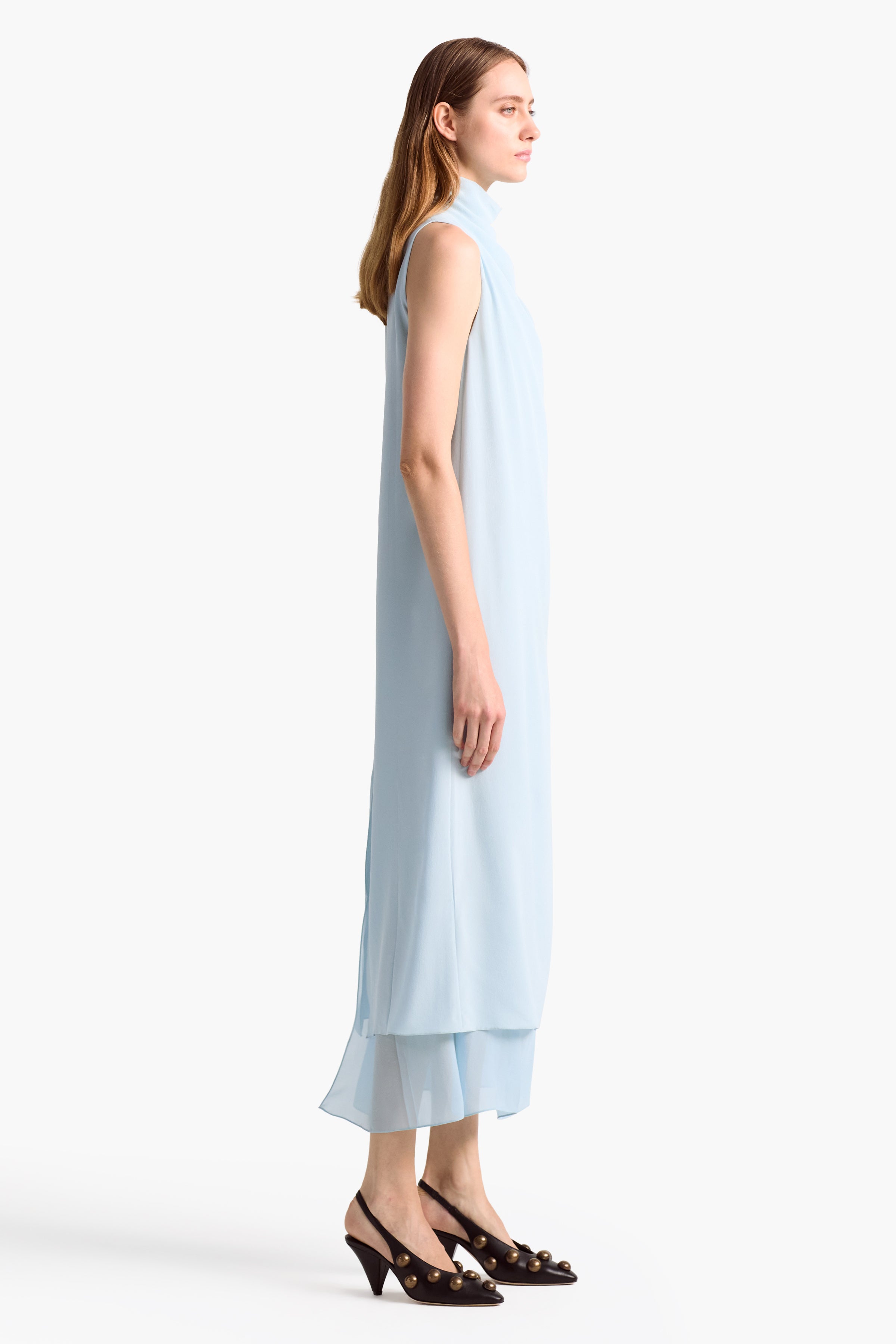 Noor Dress Sea Mist - Elegant Flowy Midi Dress for Women, Perfect for Beach Vacations, Summer Parties & Date Nights