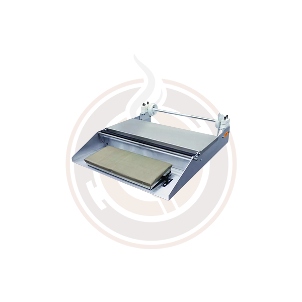 Omcan Commercial One Roll Capacity Wrapping Machine with Mounting Axles - Heavy Duty Food Packaging Equipment for Bakeries, Delis & Grocery Stores (Model 14428)