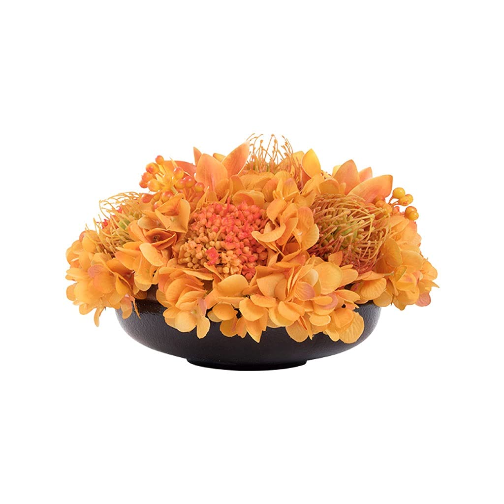 Artificial Hydrangea Flowers - Fake Floral Bonsai for Coffee Table Decor, Home Office Hotel Bathroom Decoration - Realistic Simulation Flower Arrangement Bouquets (Perfect for Weddings, Parties & Interior Design)
