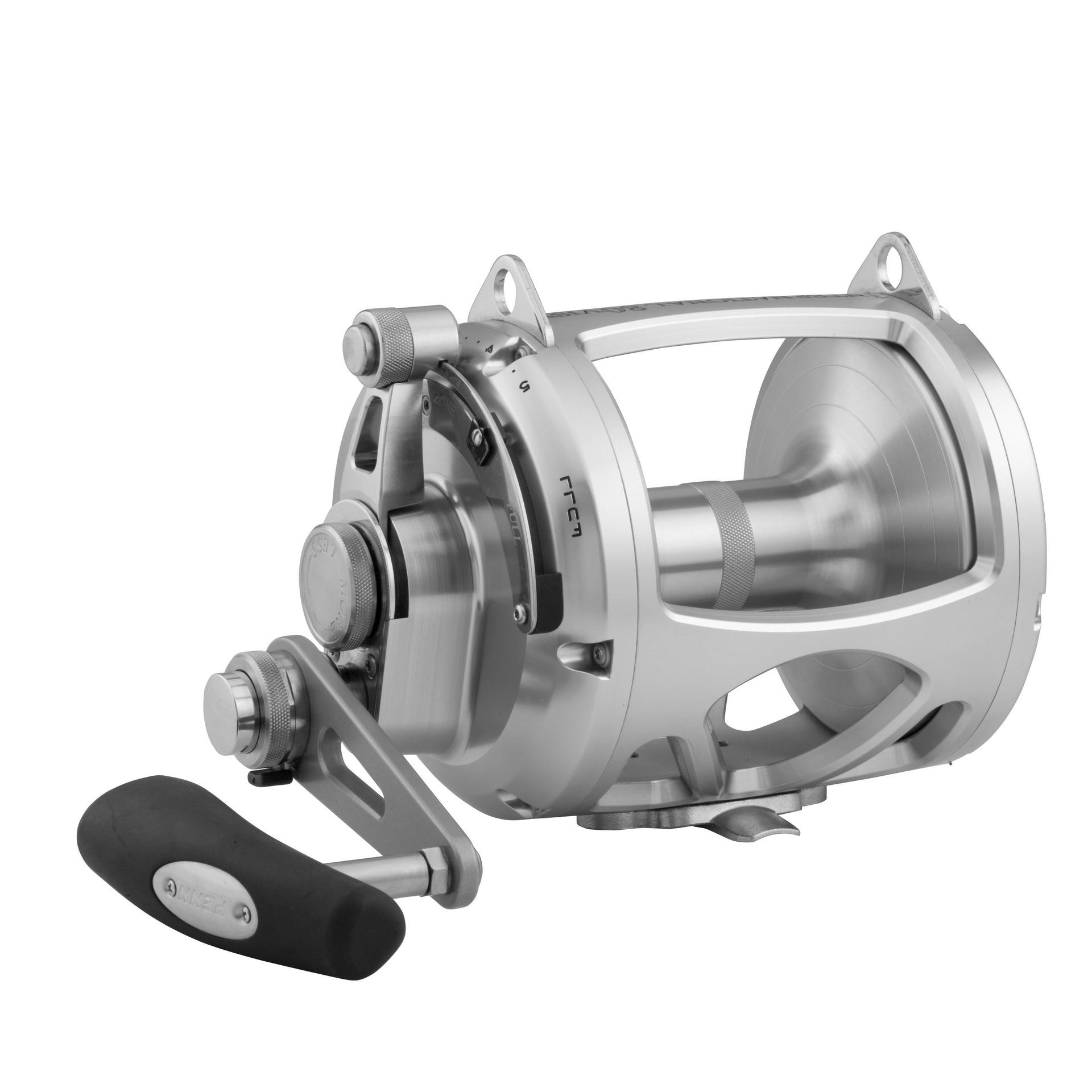 VISW 2-Speed Wide Conventional Fishing Reel - Saltwater & Freshwater Trolling Reel for Offshore & Inshore Fishing | Heavy Duty Marine Grade Construction