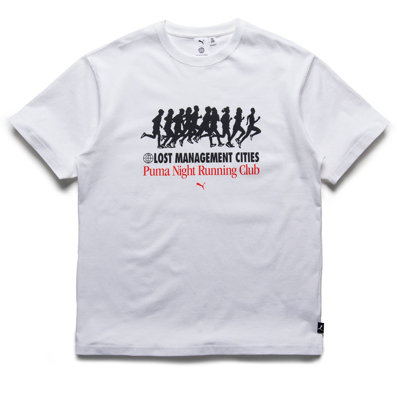 Lost Management Cities x Puma Graphic Tee - White Cotton T-Shirt for Men | Streetwear Fashion & Urban Lifestyle | Perfect for Casual Wear, Outings & Street Style