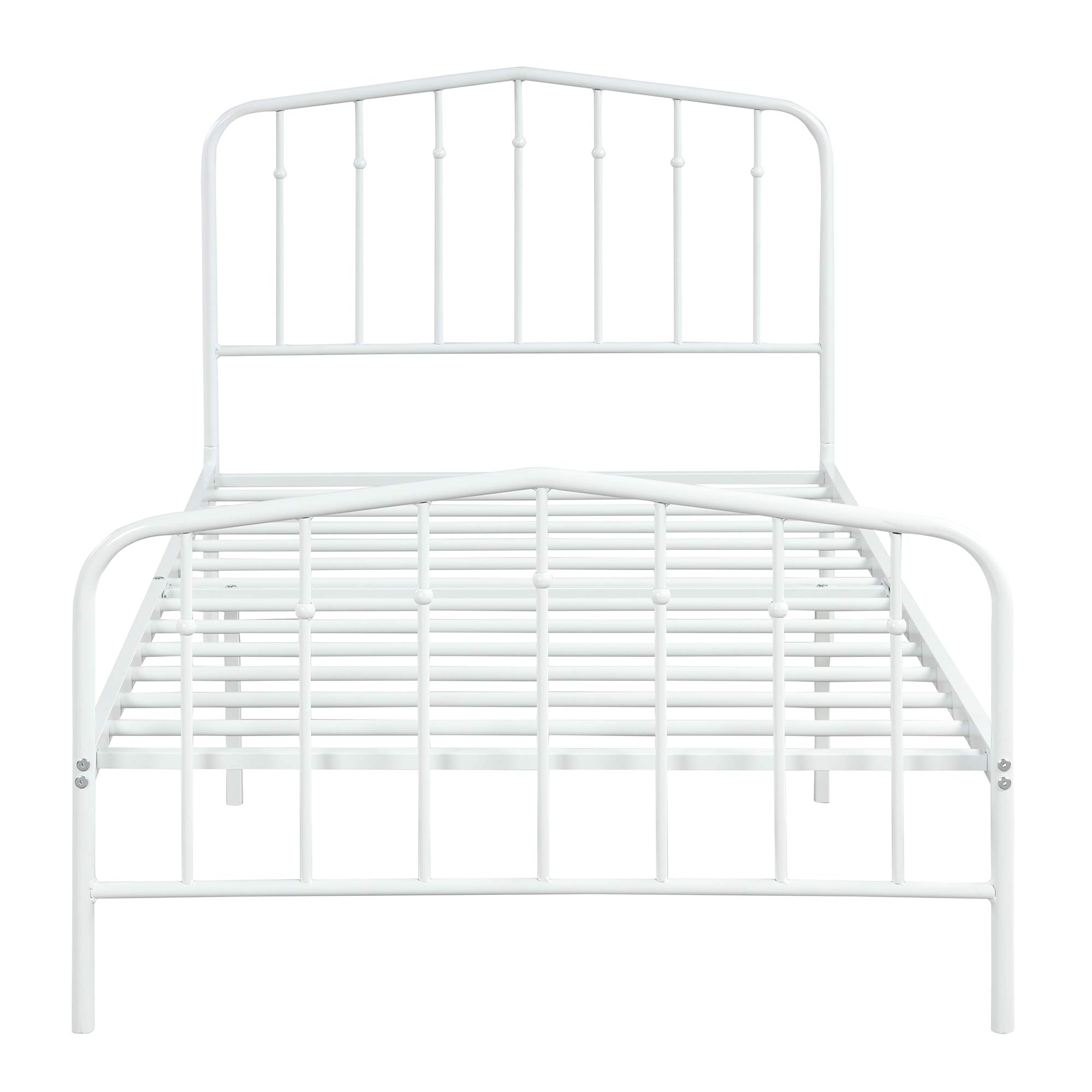 RUNNA Twin Size Metal Bed Frame with Headboard & Footboard - Sturdy Platform Bed Frame, No Box Spring Needed, Under Bed Storage Space - Perfect for Kids Rooms, Guest Beds & Small Apartments